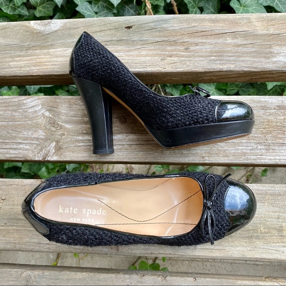 KATE SPADE Black Marlena Platform Pumps Size 6 - Picture 2 of 8